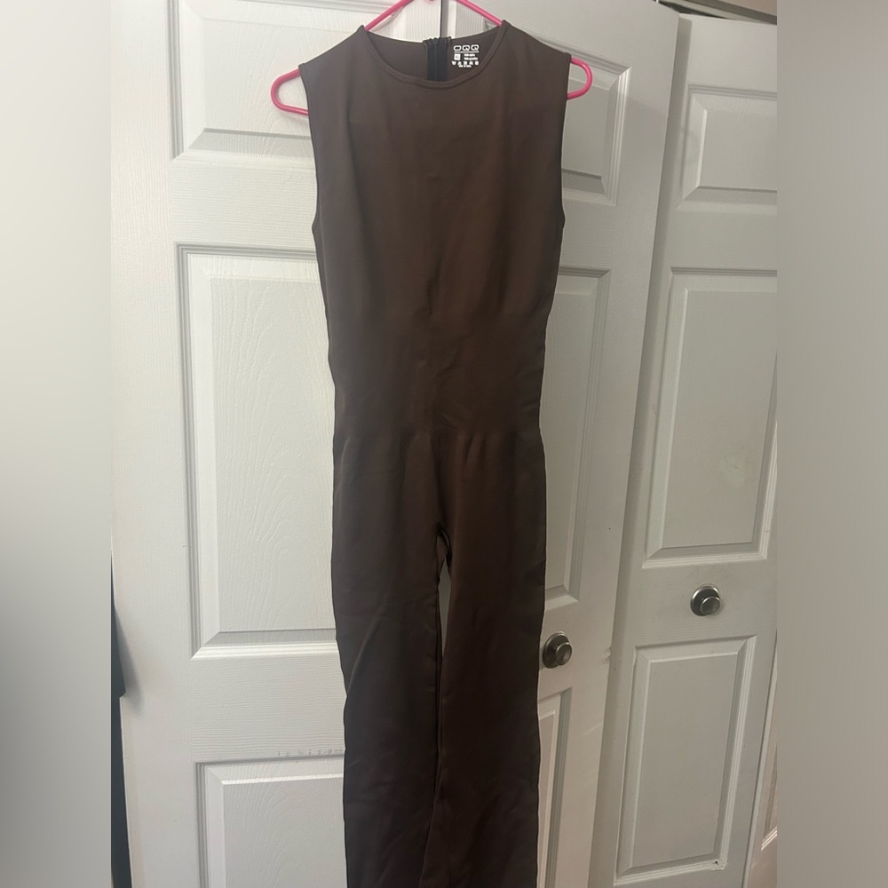Size XL Women’s Brown Athletic Sleeveless Unitard